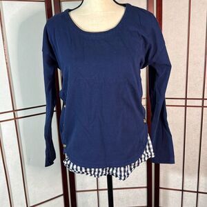 Vineyard Vines blue shirt with plaid built in tank